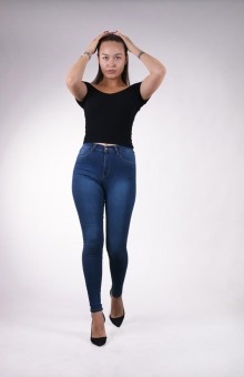 Bayan Likralı Kot Pantolon