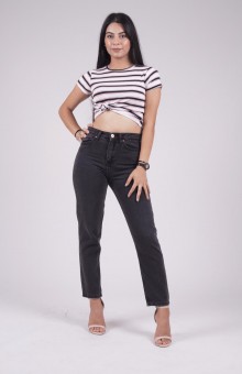 Bayan Füme Boyfriend Pantolon