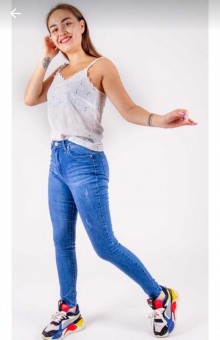 Bayan Mavi Yüksek Bel Kot Pantolon